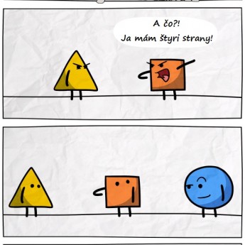 Boj medzi trojuholníkom a štvorcom